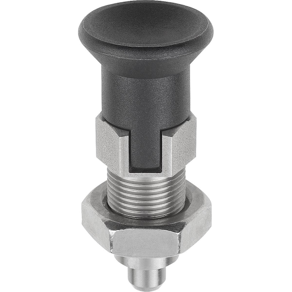 Indexing Plunger Premium W Cylindrical Indexing Size:1 D1=M10X1, D=5, Form:D W Locking Slot W